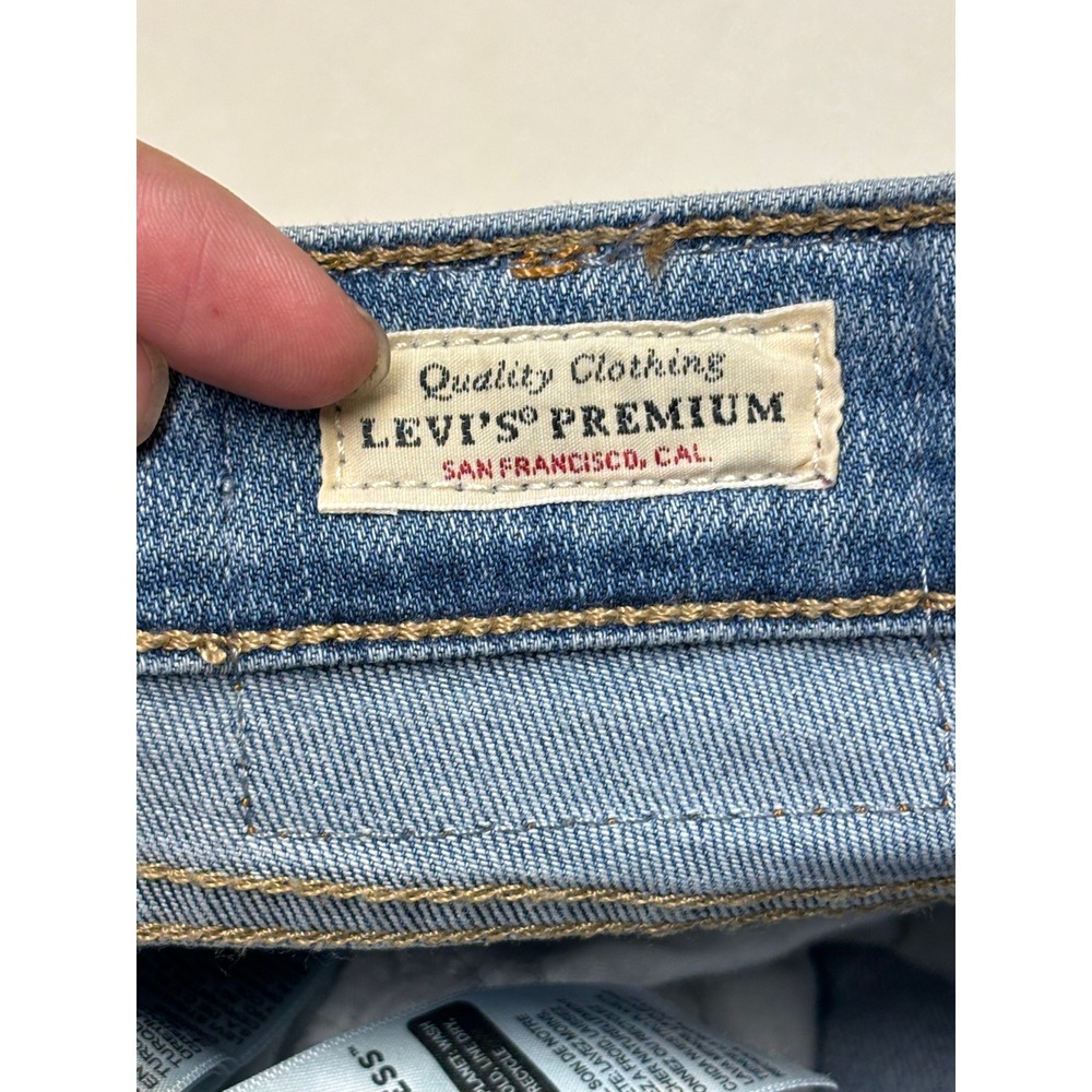 Levis Premium 725 High Rise Bootcut Jeans Blue Denim 27x32 18759-0116 - Picture 5 of 16